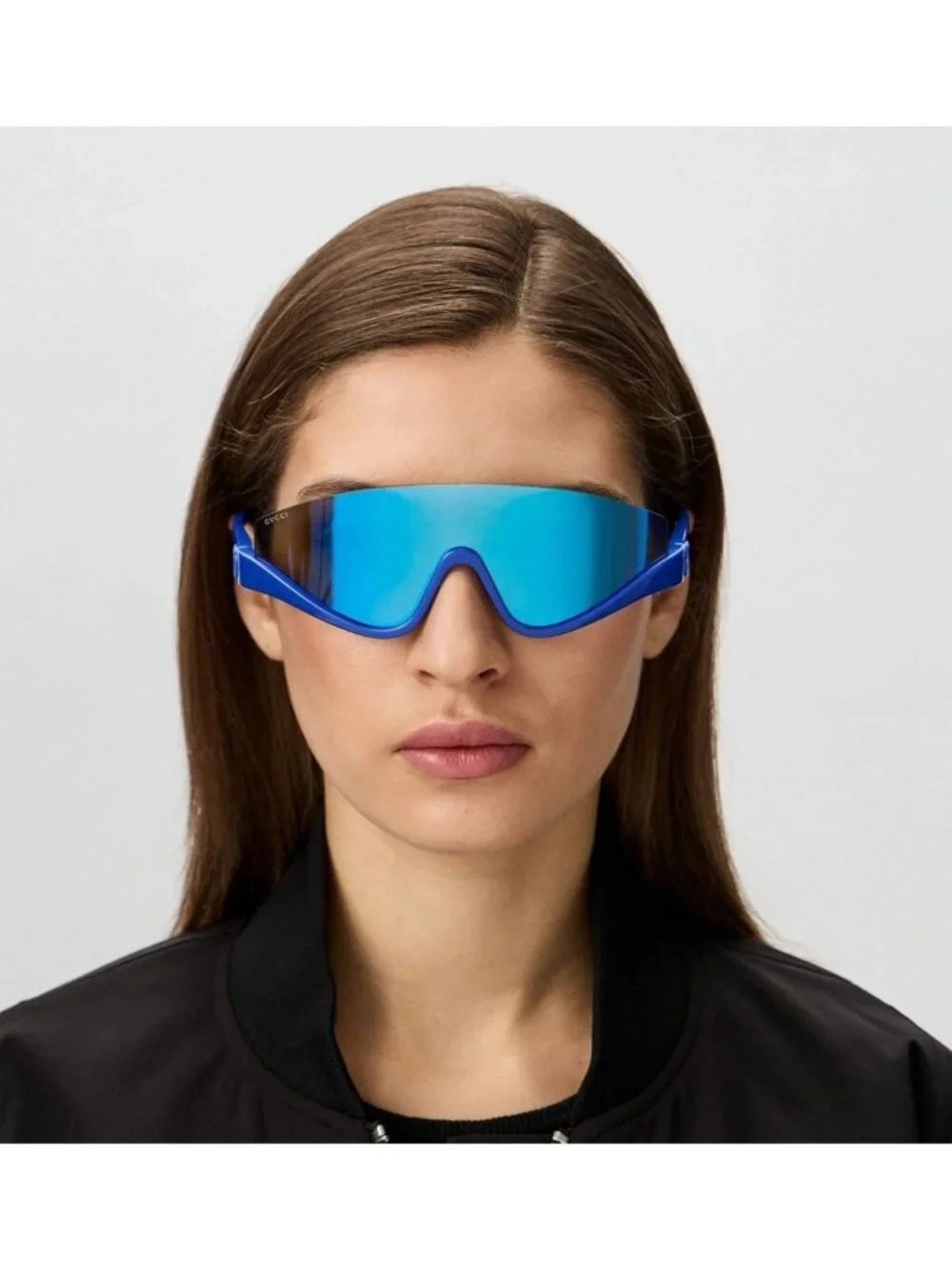 NEW GUCCI SUNGLASSES GG1650S 010 SHIELD BLUE UNISEX GUCCI EYEWEAR - Picture 2 of 9